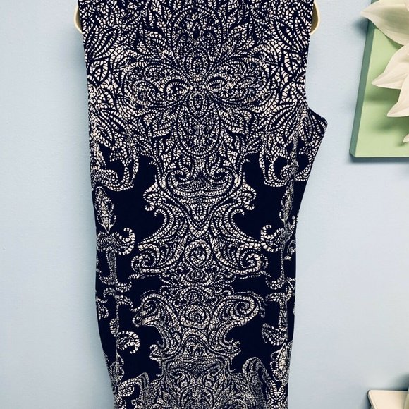 Peter Nygard Black and White Dress Size: 14 petite - Picture 4 of 7